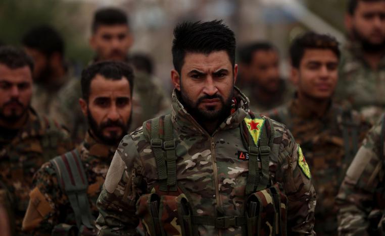 Fighters from the Syrian Democratic Forces (SDF).