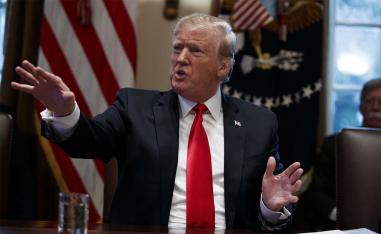 Trump did not provide a timetable for the planned military exit from Syria