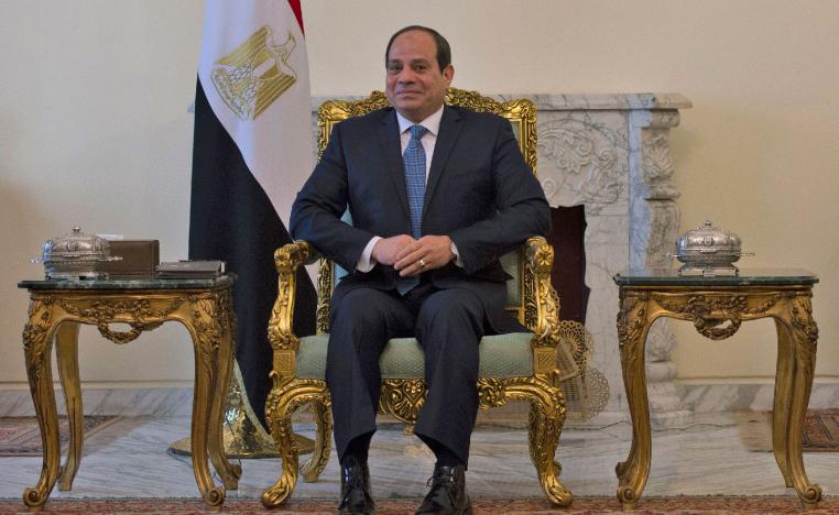 Egyptian President Abdel-Fattah el-Sissi meets with U.S. Secretary of State Mike Pompeo, in Cairo, Egypt on Jan. 10, 2019.