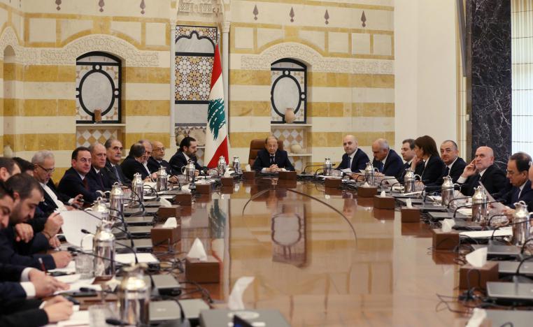 الرئيس اللبناني ميشال عون يترأس أول جلسة لمجلس الوزراء منذ اعلان الحكومة الجديدة
