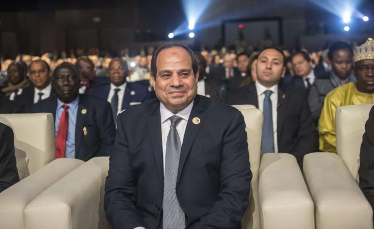 Egyptian President Abdel Fattah al-Sisi attends the opening session of the Africa 2017 Forum in the Red Sea resort of Sharm el-Sheikh on December 8, 2017.