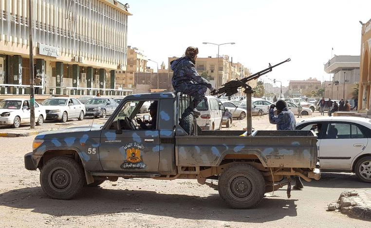 Forces loyal to Haftar patrol in the southern Libyan city of Sebha