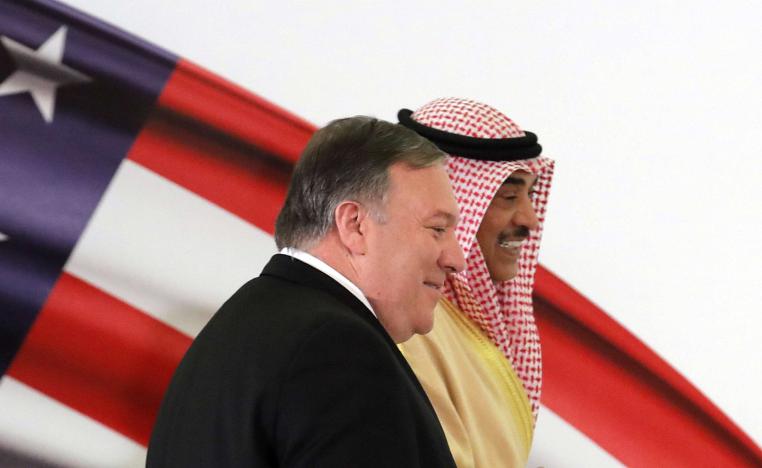 وزير الخارجية الكويتي صباح خالد الحمد الصباح ووزير الخارجية الاميركي مايك بومبيو