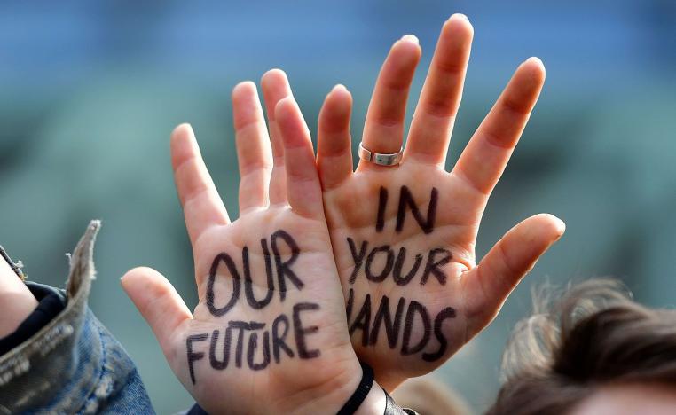 مظاهرة لطلاب مدارس في السويد احتجاجا على تلوث البيئة