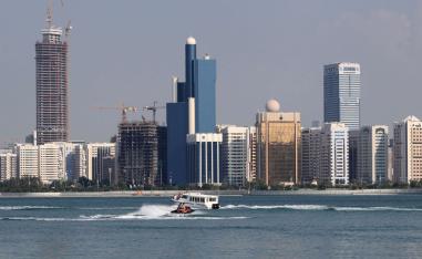 A general view of the Abu Dhabi skyline is seen, December 15, 2009.