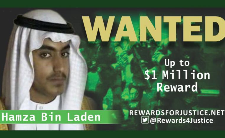 A photograph circulated by the U.S. State Department’s Twitter account to announce a $1 million USD reward for al Qaeda key leader Hamza bin Laden, son of Osama bin Laden, is seen March 1, 2019.