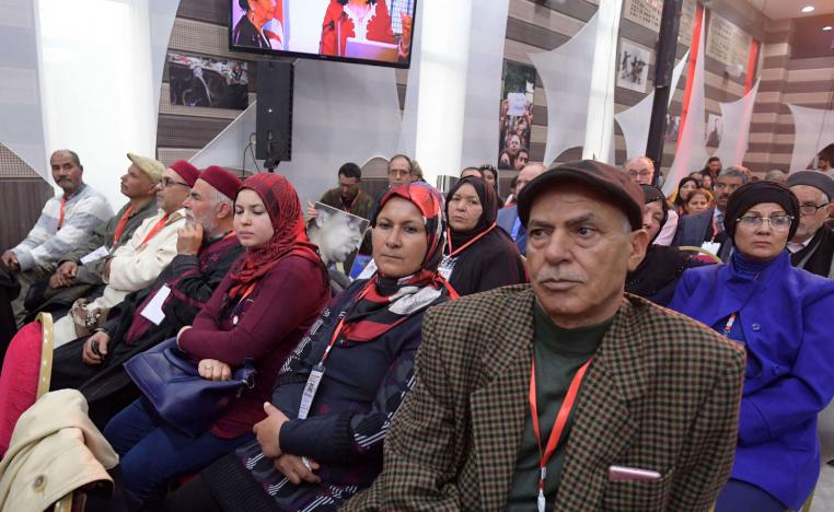 Relatives of Tunisian victims attend the closing conference of the Truth and Dignity Commission (TDC) in the capital Tunis on December 14, 2018.