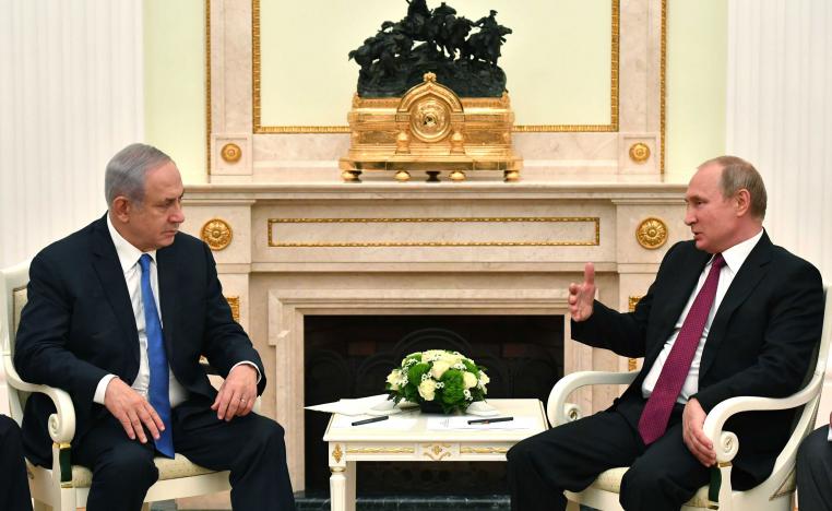 الرئيس الروسي فلاديمير بوتين ورئيس الوزراء الإسرائيلي بنيامين نتنياهو