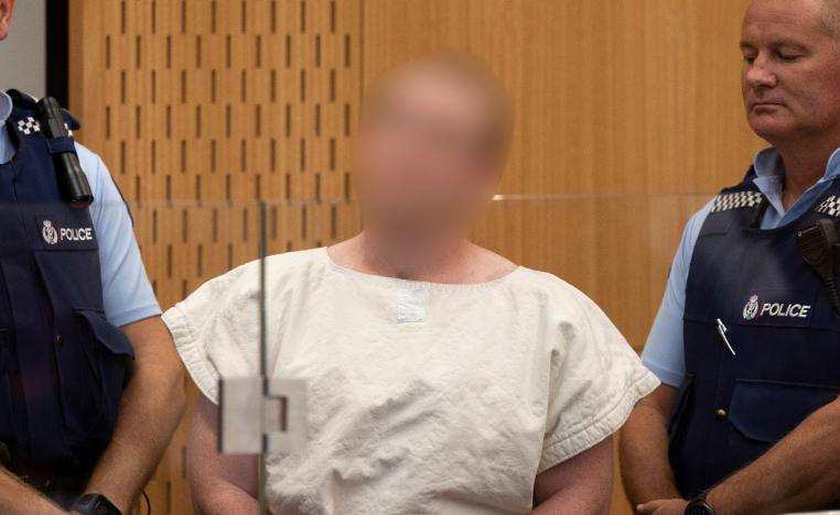 Brenton Tarrant, charged for murder in relation to the mosque attacks, is seen in the dock during his appearance in the Christchurch District Court, New Zealand March 16, 2019.