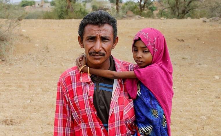 Afaf's father sees little hope he will be able to give his starving daughter the food or healthcare she needs