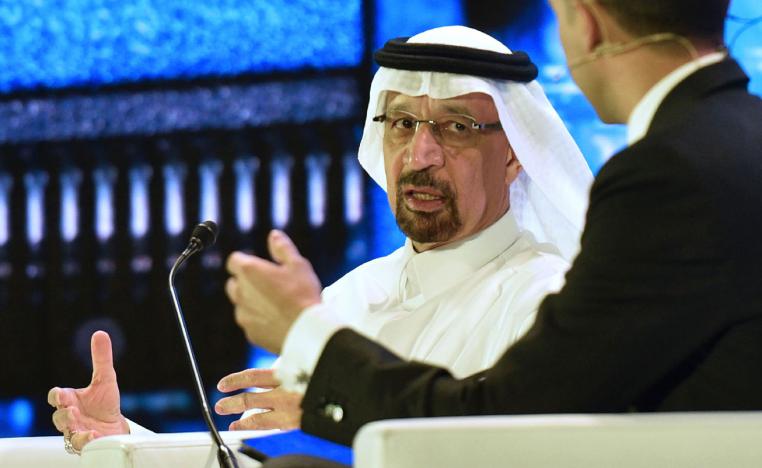 Saudi Arabia's Energy Minister Khalid al-Falih speaks at the Financial Sector Conference held in Riyadh