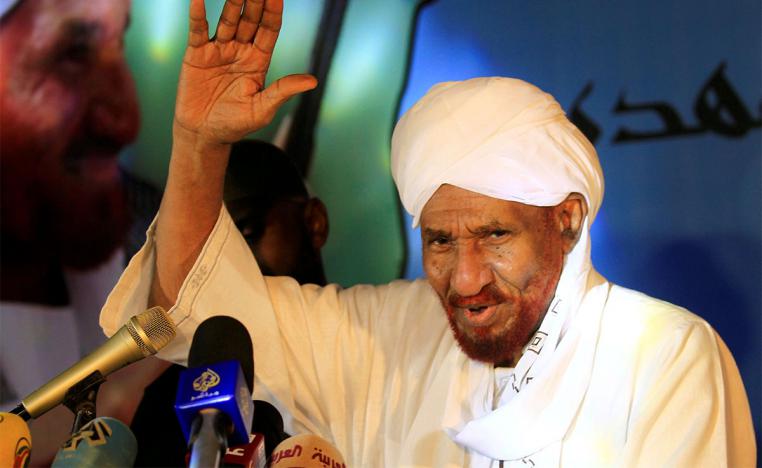Sadiq al-Mahdi threw his support behind the protest movement 