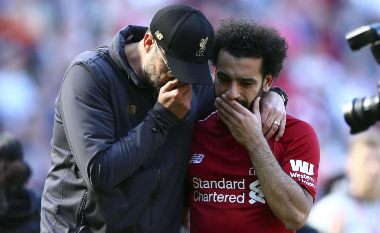 محمد صلاح رفقة مدرب ليفربول يورغن كلوب