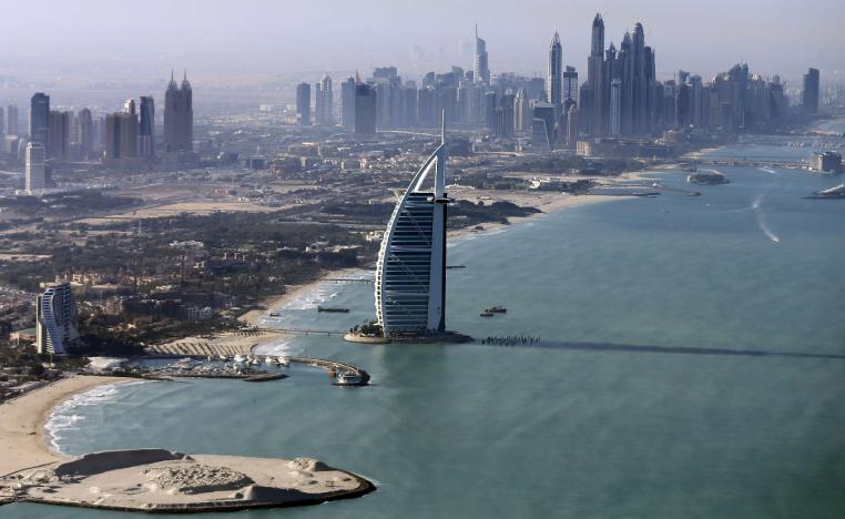 A general view of the luxury Burj al-Arab Hotel at Jumeirah area in Dubai