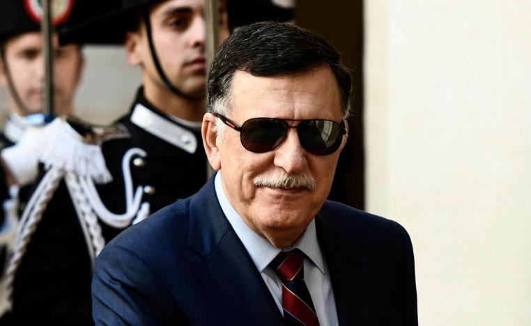رئيس الحكومة الليبية فايز السراج في روما