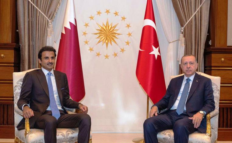 امير قطر الشيخ تميم بن حمد ال ثاني والرئيس التركي رجب طيب اردوغان