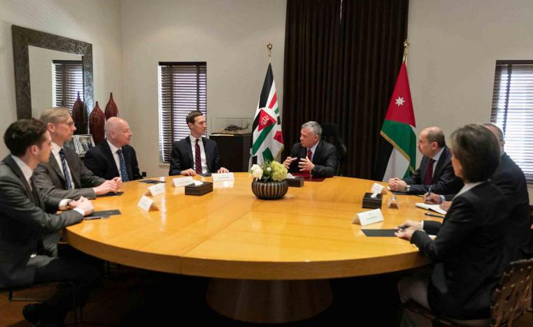 الملك الاردني عبدالله الثاني يستقبل وفدا اميركيا يتزعمه مستشار الرئيس الاميركي جاريد كوشنر