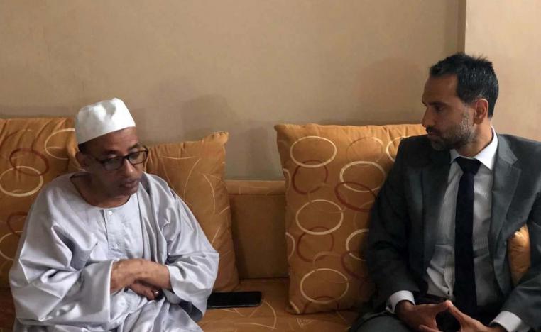 Siddiq (R) met last March with Omar el-Digeir, the chief of the opposition Sudanese Congress Party