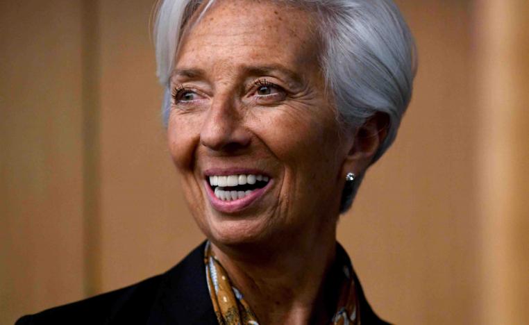 The IMF chief is attending a conference in Bahrain to discuss the economic aspects of a United States plan for Israeli-Palestinian peace
