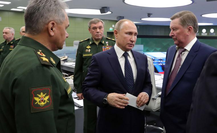 بوتين يجتمع برئيس أركان الجيش ووزير الدفاع
