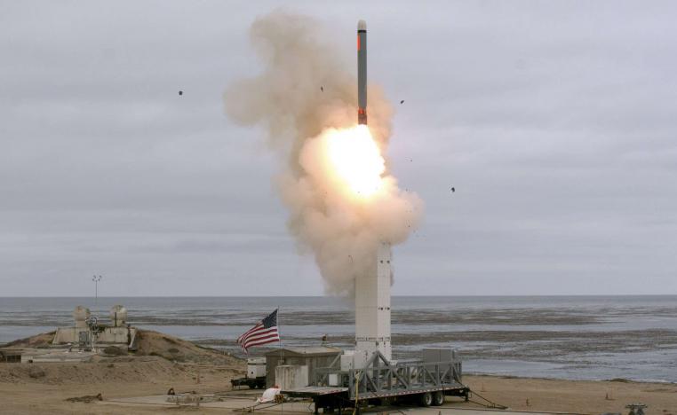 إطلاق الصاروخ تم بنظام إطلاق عمودي من نوع "مارك 41"