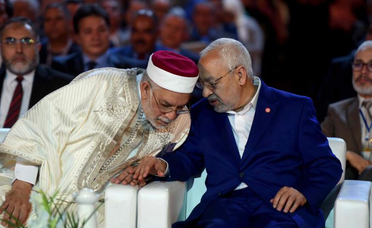 رئيس حركة النهضة راشد الغنوشي ونائب الرئيس عبدالفتاح مورو