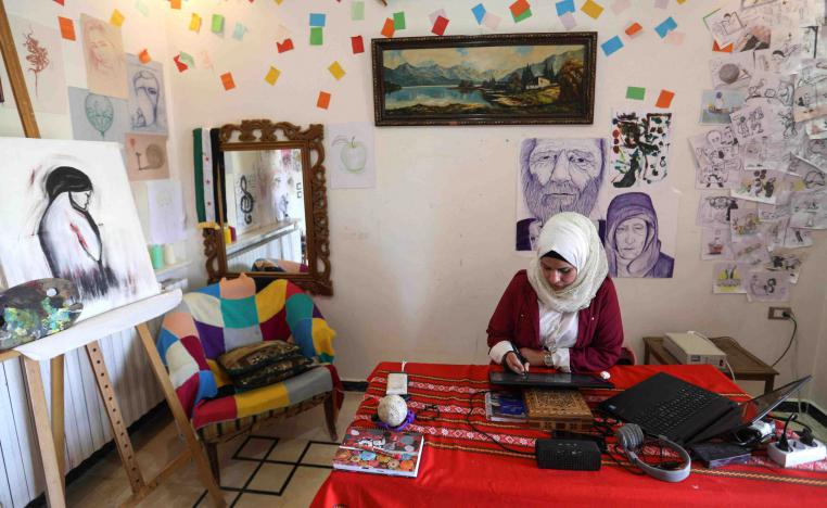 Before civil war erupted in 2011, Ali worked as an art teacher at a private school in Idlib so she could "be close to the field that I love"
