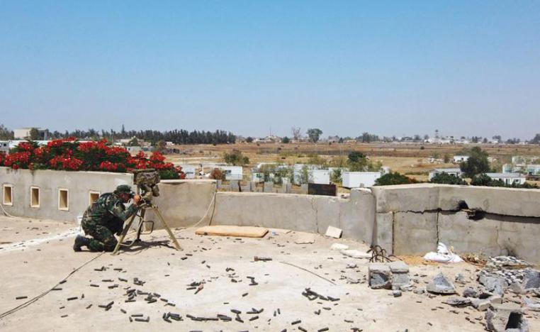 A member of the forces loyal to Libya’s Government of National Accord is seen in southern Tripoli