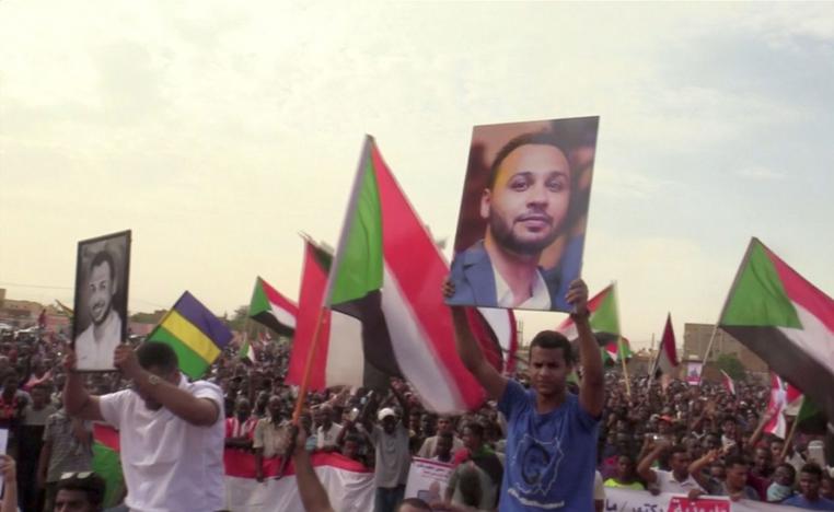 People demonstrate against the killing of protesters in Khartoum