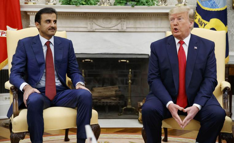 الرئيس الأميركي دونالد ترامب يستقبل أمير قطر الشيخ تميم بن حمد
