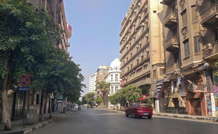 A picture shows the area around Cairo's Tahrir square on September 27, 2019
