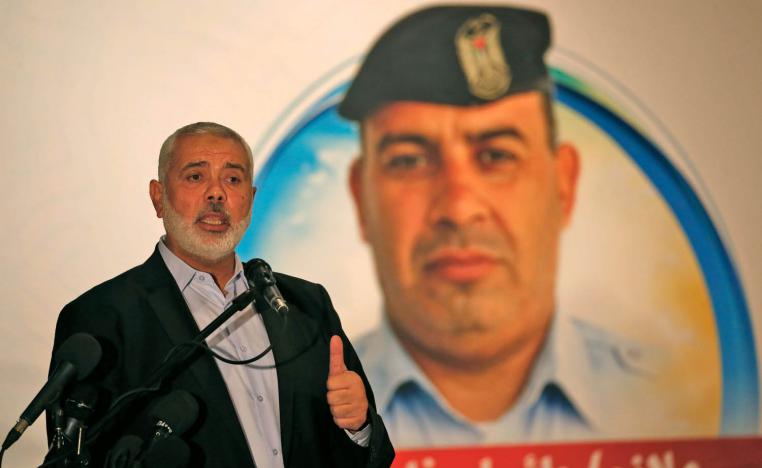 زعيم حركة حماس اسماعيل هنية في غزة