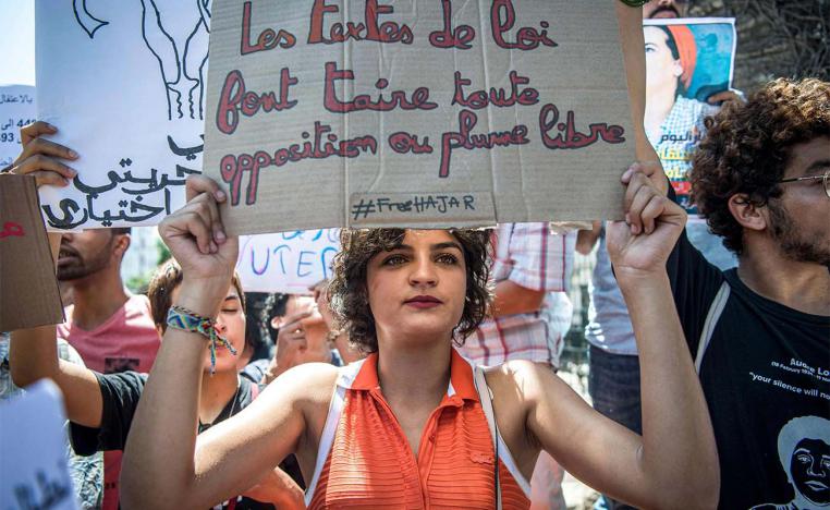 Hundreds of people protested outside Rabat court against Raissouni's detention