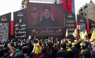 "In the event of an attack on Lebanon, in any form whatsoever, there will be an adequate response to the aggression," Nasrallah warned in a speech watched by thousands