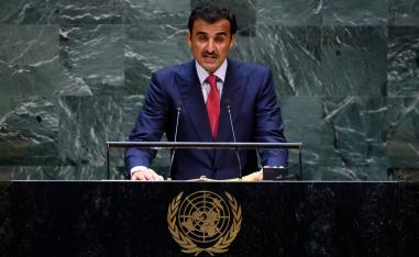 أمير قطر الشيخ تميم بن حمد يلقي كلمة في الجمعية العامة للأمم المتحدة