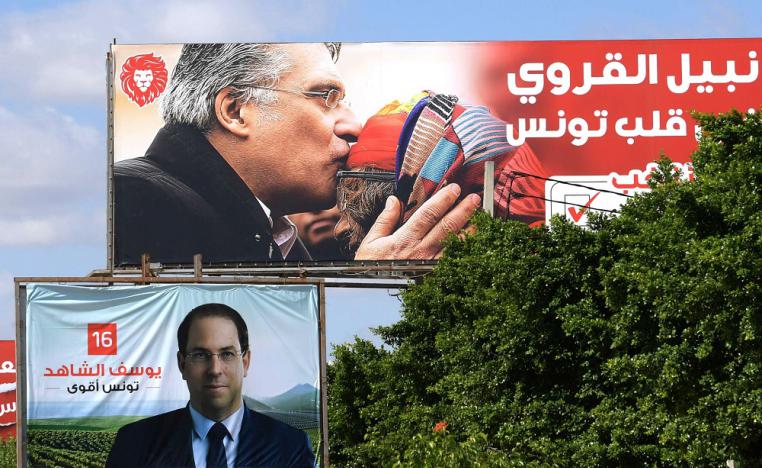 لافتات دعائية لمرشحين للرئاسة في تونس