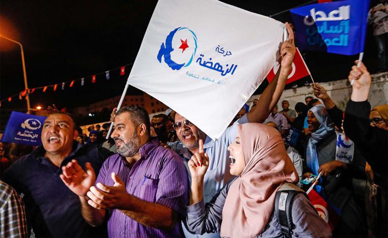 Ennahda's projected vote share translates into only about 40 seats