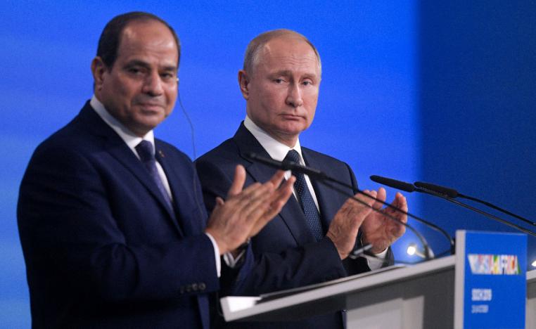 Russian President Vladimir Putin and Egyptian President Abdel Fattah al-Sisi attend a signing ceremony at the Russia–Africa Summit in Sochi