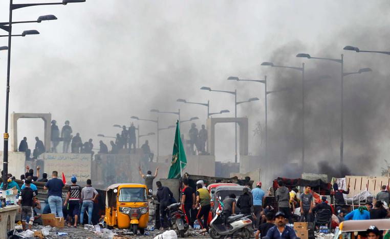 Security forces were positioned on the edges of Tahrir, while elite Counter-Terrorism Service troops and armoured vehicles were seen in surrounding districts