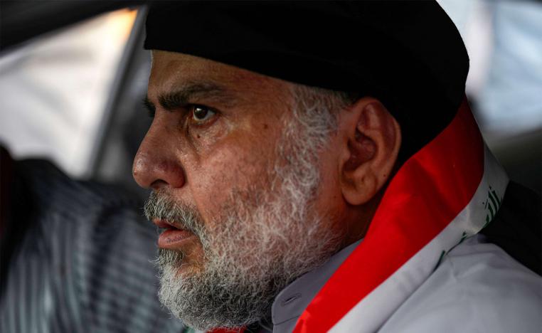 Sadr joined anti-government demonstrators in Najaf upon his arrival from Iran