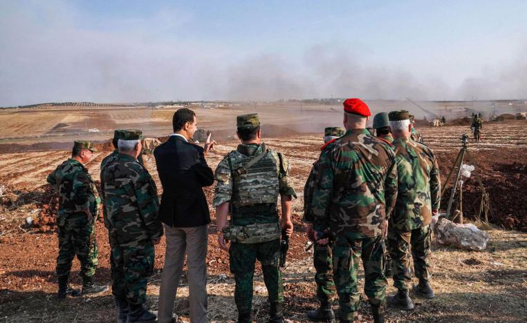 الرئيس السوري بشار الأسد يزور جبهة ادلب