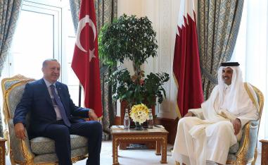 لقاء الرئيس التركي رجب طيب أردوغان مع أمير قطر الشيخ تميم بن حمد