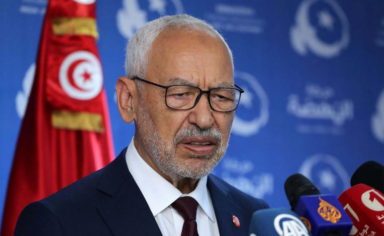 Tunisian Islamist-inspired Ennahda party leader Rached Ghannouchi 