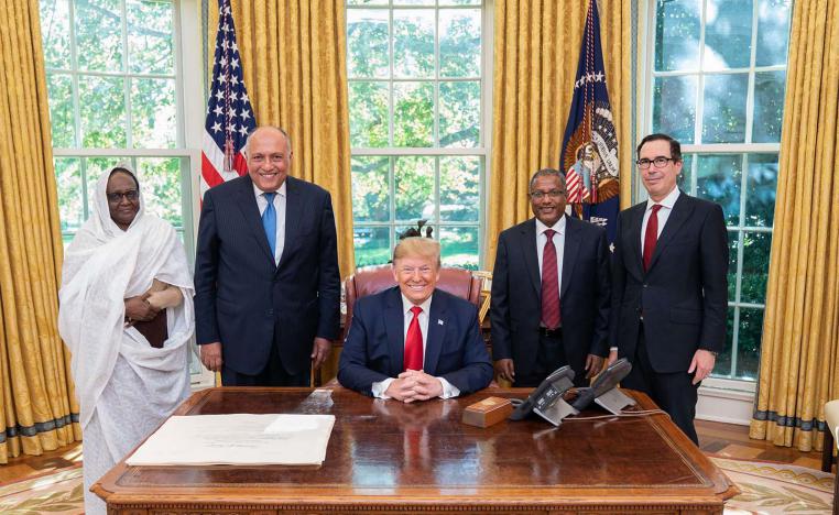 US President said a meeting that he held with the Egyptian, Ethiopian and Sudanese delegations went well