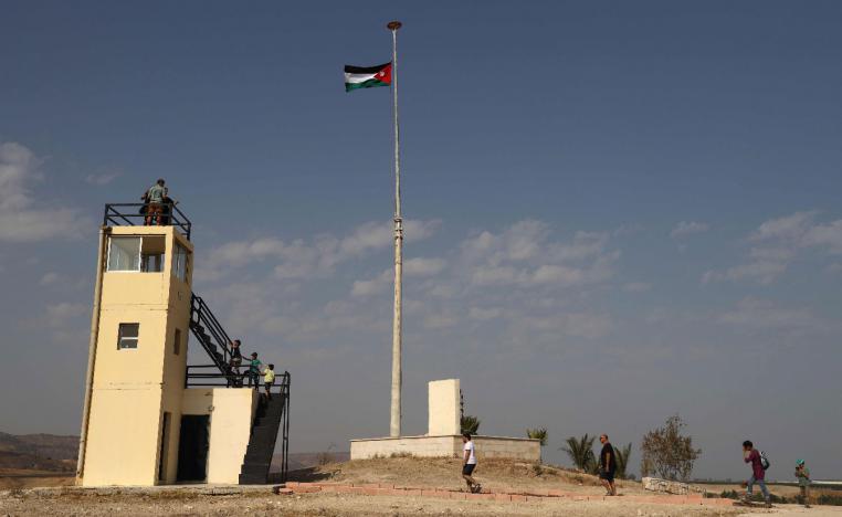 Israeli tourists visit the 'Naharayim peace park' at the Jordan Valley site of Baqura