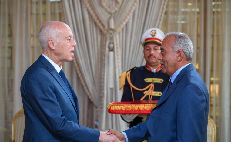 الرئيس التونسي قيس سعيد ومرشح النهضة الحبيب الجملي