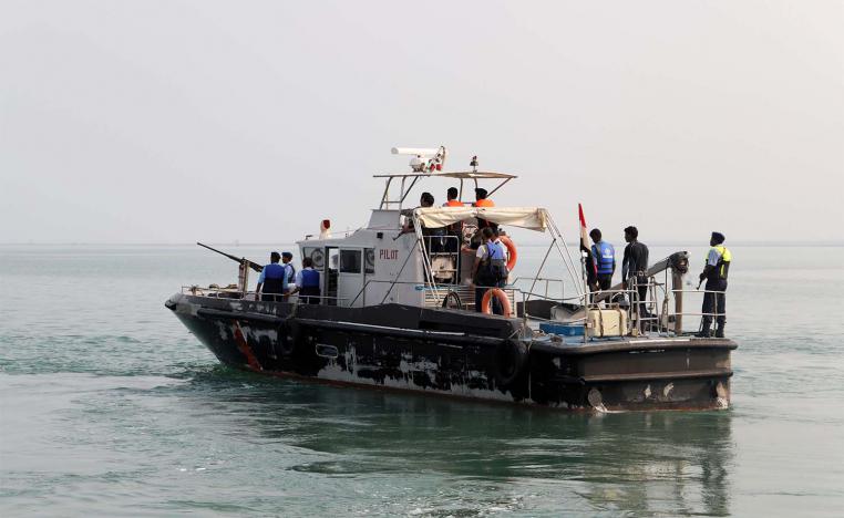 A Yemeni coast guard boat