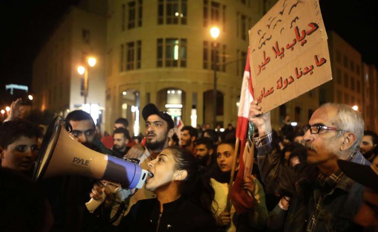 الشارع اللبناني يرفض أسامة دياب رئيسا للوزراء