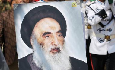 آية الله علي السيستاني المرجعية الدينية العليا لشيعة العراق 
