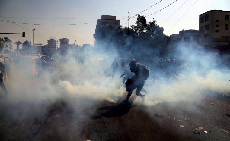 The station's Baghdad office was raided in the first week of rallies and on January 10, one of its correspondents and his cameraman were gunned down